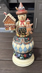 Jim Shore 4014450 FESTIVE WINTER WONDERS Snowman/Gingerbread House-Musical - Picture 1 of 5
