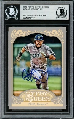 Ichiro Suzuki Signed 2012 Topps Gypsy Queen Card 40 Seattle Mariners Beckett - Image 1 of 2