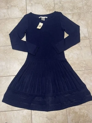 Max Studio свитер платье длинные рукава цвет синий размер средний новый с ярлыками  - Изображение 1 из 4