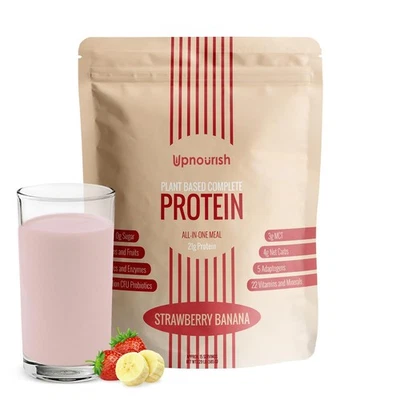 Plant Based Protein Shake Strawberry Banana - Lactose & Dairy Free Protein - Image 1 of 4