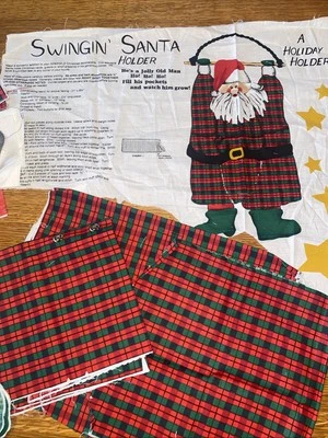 Soporte oscilante para Santa Muelles Panel de tela Portatarjetas Corte artesanal Tela impresa Foto 1 de 4