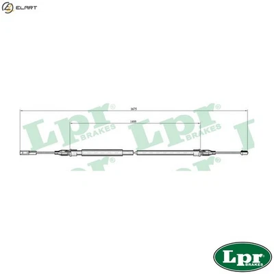 CABLE PULL PARKING BRAKE C0059B FOR AUDI A8/S8 AKE/AFB/AKN 2.5L AQD/ALG 2.8L A8 - Image 1 of 4