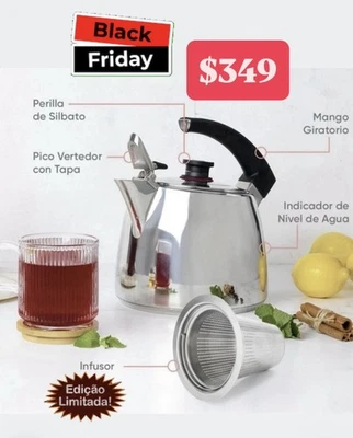 Royal Prestige Tetera Expertea Con Su Cestillo Y Tapa en Acero Inoxidable - Image 1 of 4