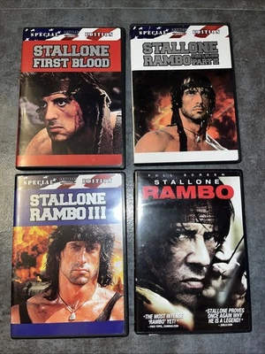 Rambo 4 DVD Lot First Blood, Rambo 2 Rambo 3 & Rambo Sly Stallone - Image 1 of 4