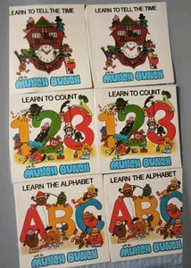 Vtg. Learn To Tell The Time,To Count, The Alphabet, With The Munch Bunch 6 Books - Picture 1 of 24