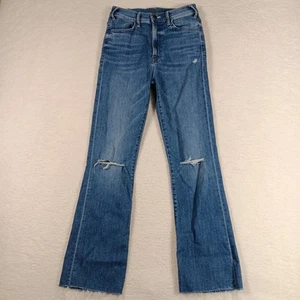 Mother Jeans Womens 26 The Hustler Ankle Fray Straight Distressed Stretch - Picture 1 of 15