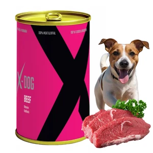 Hundefutter Nassfutter Hund 1200g mit Rind Monoprotein Getreidefrei X-DOG - Bild 1 von 8
