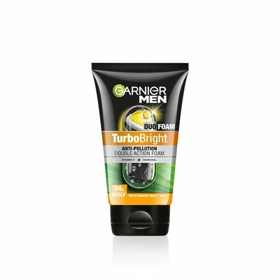 Garnier Men Brightening & Anti-Pollution Double Action Face Wash 100gm / FS - Image 1 of 4