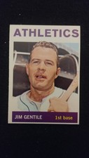 1964 Topps baseball card # 196 Jim Gentile  ( EXCELLENT CONDITION )