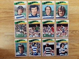 12 TOPPS QPR QUEENS PARK RANGERS ORANGE BACK 1978 FOOTBALL TRADE CARDS SET GUM - Picture 1 of 7