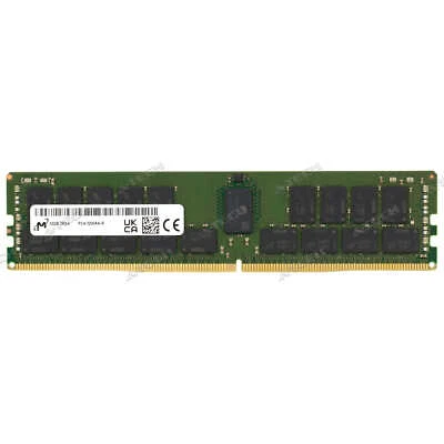 Micron 32GB 3200 REG MTA36ASF4G72PZ-3G2E7 MTA36ASF4G72PZ-3G2R1 Server Memory RAM - Image 1 of 4