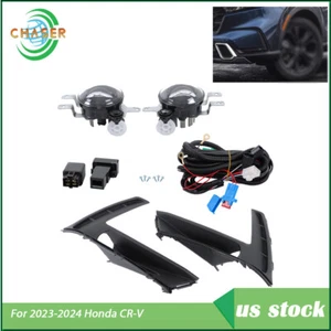 Left&Right Side Fog Lights Lamps For 2023-2024 Honda CR-V Clear w/Switch Harness - Bild 1 von 14