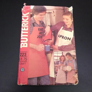 Butterick 223 Bastelmuster 6663 Einheitsgröße Schürze Mitt Topflappen New Old Stock - Bild 1 von 11