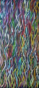 Beautiful Aboriginal Painting by Louise Numina. An Striking and Original Work - Picture 1 of 3