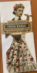 Tarjeta de notas en blanco Frida Kahlo con cotizaciones adhesivas en inglés y en español - Imagen 1 de 3