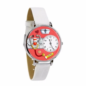 PERSONALIZED NURSE PURPLE UNISEX SILVER WATCH FREE ENGRAVING - Imagen 1 de 1