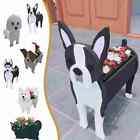 Planter Animal Shaped Dog Shape Planter Wooden Garden Decoration Dog Flower Pots