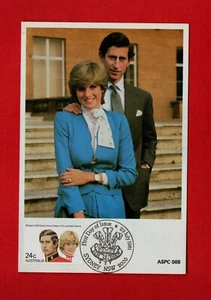 1981 Royal wedding HRH PRINCE CHARLES & LADY DIANA SPENCER maxicard stamp ring - Picture 1 of 2