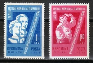 Romania 1959 MNH Mi 1790-1791 Sc 1278-1279 World Youth Festival, Vienna ** - Picture 1 of 2