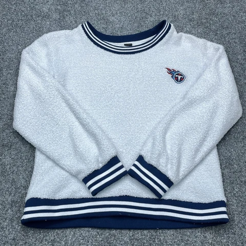 Tennessee Titans Sweater Womens Size Large L Gray Pullover Fleece NFL Team Cover