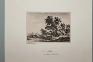 Anthonie Waterloo Grabado Gravure Guardian Print Dutch Flemish Holandés German - Imagen 1 de 7