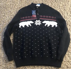 RALPH LAUREN CHAPS HERREN SCHWARZ URLAUB ALPIN WINTER EISBÄR Medium PULLOVER - Bild 1 von 6