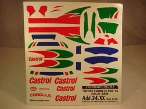 DECALS 1/24 BASE DÉCORATION TOYOTA COROLLA WRC 1998 - COLORADO 24XX - Imagen 1 de 1
