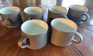 Set of 6 DANSK Designs Coffee MUGS Denmark Flamestone Matte GRAY - Picture 1 of 4