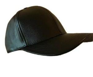 womens faux leather hat