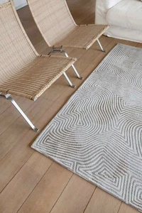 9228 ALFOMBRAS ESTRUCTURADAS LISAS de meditación colección coral de alta calidad blancas ostra - Imagen 1 de 12