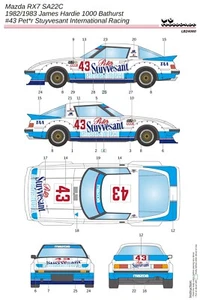 Calcomanía LB Production 1/24 Mazda RX7 1982/3 Bathurst 1000 #43 P.Stuyvesant LB24060 - Imagen 1 de 4