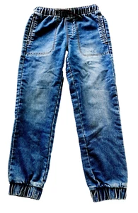 Wonder Nation Jungen Jeans Acid Wash Jogger Pull-On blau Denim Large 10-12 - Bild 1 von 10