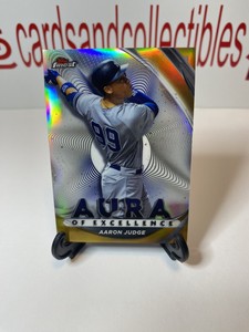 2022 Finest Aura of Excellence Gold Refractor /50 SSP #AEAJ Aaron Judge YANKEES