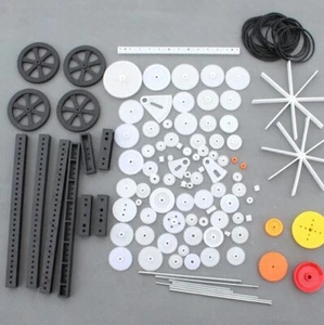 90 tlg Zahnrad Set Modellbau RC Roboter Zahnräder Satz Welle Antrieb Getriebe - Bild 1 von 3