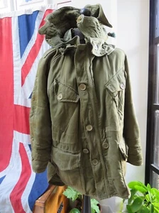 Genuine Vintage British Army Issue 1954 Middle Parka Coat Sz.6 & Hood, MOD - Picture 1 of 19