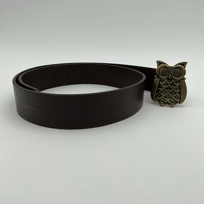 Cinturón Aeropostale para mujer con hebilla de búho marrón imitación cuero talla S 6414 Foto 1 de 4