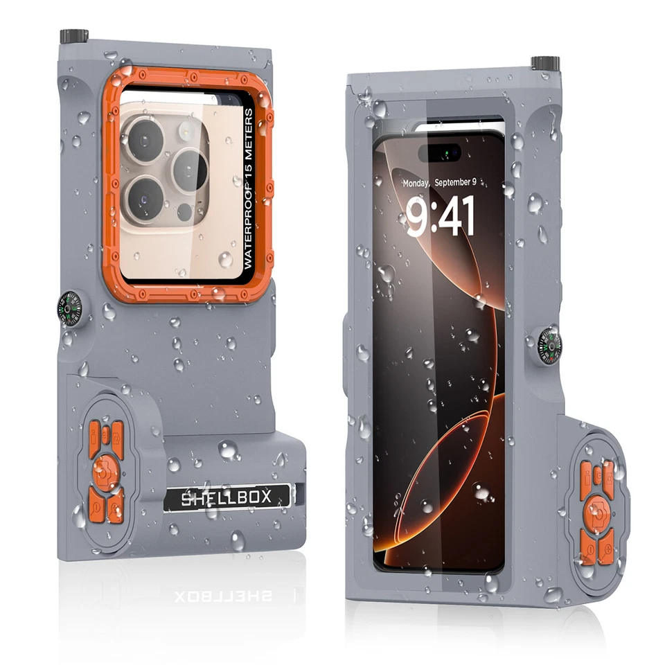 Universal Phone Waterproof Case Underwater Diving Camera Cover iPhone 15 14 13 X - Image 1 of 4