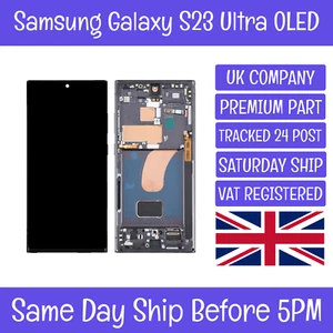 Samsung Galaxy S23 Ultra SM-S918 OLED LCD Screen Display Digitizer+Frame (Black) - Picture 1 of 1