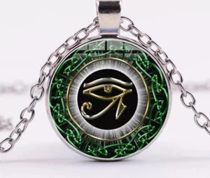 EYE OF HORUS EGYPTIAN VINTAGE PENDANT NECKLACE - Picture 1 of 14