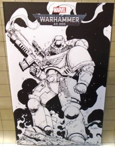 Warhammer 40k Marneus Calgar Comic Issue #1 Black & White Slip Cover Variant - Picture 1 of 7