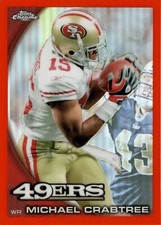 2010 Topps Chrome #C128 Michael Crabtree Orange Refractors Great! Free shipping