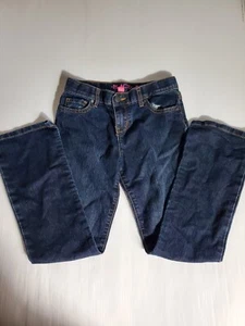 The Childrens Place Bootcut Girls Dark Wash Jeans Size 10 With Adjustable Waist - Picture 1 of 6