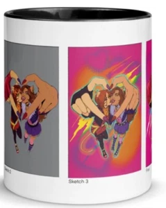 Taza de café Monster High Pride Toralei & and Clawdeen Dolls Betsy Cola LGBTQIA2S+ - Imagen 1 de 3