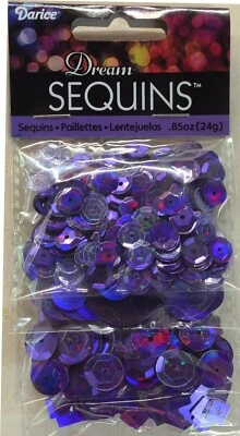 Paquete de mezcla de lentejuelas púrpura y violeta ~ tazas cuadradas redondas lentejuelas manualidades costura Foto 1 de 4