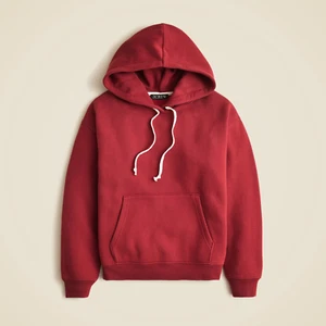 J Crew Womens Size Small Cotton Heritage Fleece Hoodie Sweatshirt in Red BT723 - Picture 1 of 8