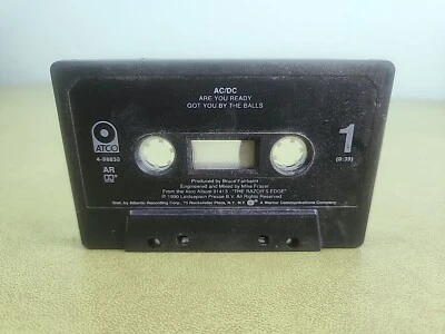 AC/DC Are You Ready Got You By The Balls 2 Track Single Cassette Only No Case M1 - Image 1 of 3