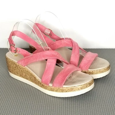 Sandalia de cuña Bzees para mujer de coral radiante talla 9,5 M Foto 1 de 4