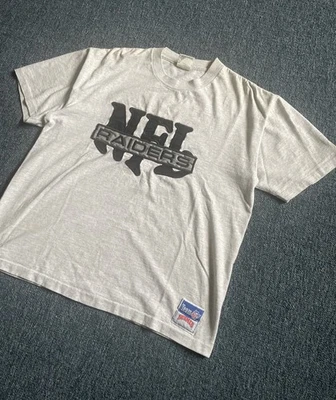 Camiseta De Colección Años 90 NFL Oakland Raiders Fútbol NFL Gris Para Hombre Talla Grande Foto 1 de 4
