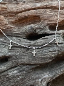 James Avery Retired Trinity Cross Necklace in Sterling Silver 16 inches - Bild 1 von 11