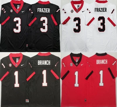 (Duty-Free ) Men's Brian Branch #1 Nate Frazier Georgia Bulldogs Stitched Jersey